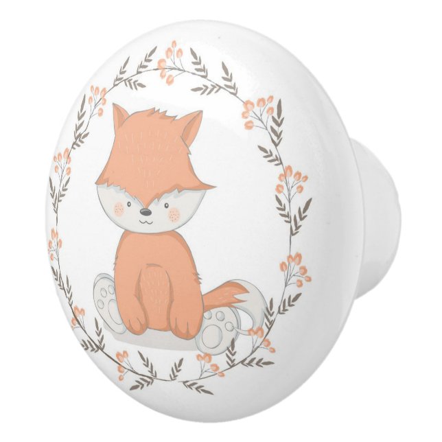 Cute Fox Ceramic Knob (Right)
