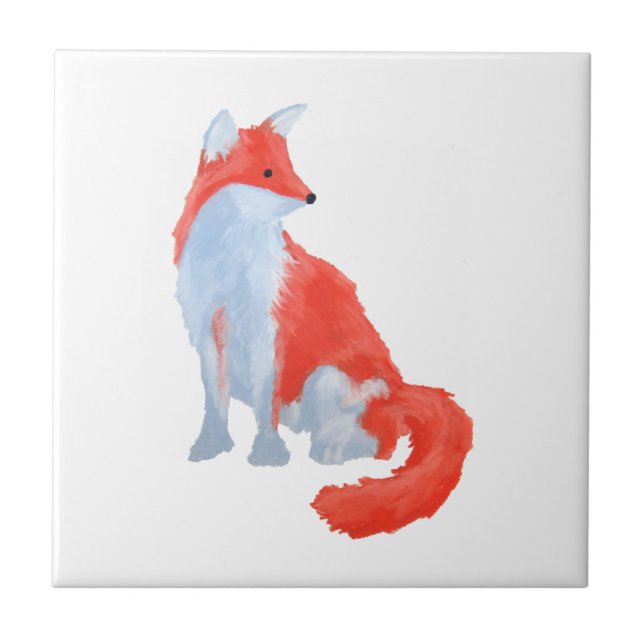 Cute Fox Ceramic Tile (Front)