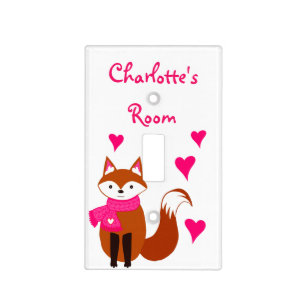 Cute Fox Christmas Kids Light Switch Cover