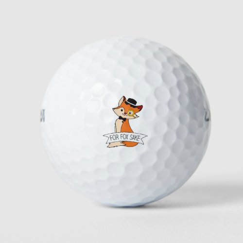 Cute Fox Clipart Oh For Fox Sake Epic Sarcastic Golf Balls