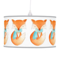 Cute fox cub art patterned kids lamp