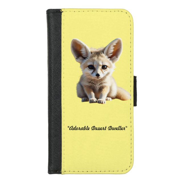 "Cute Fox Desert" iPhone Wallet Case (Front)