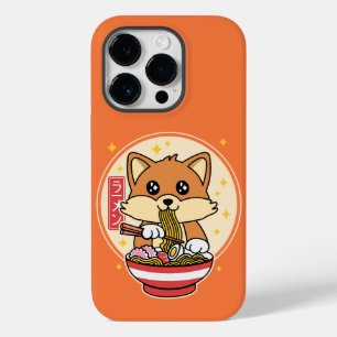 Cute Fox Eating Ramen Kawaii Japanese Food Gift Case-Mate iPhone 14 Pro Case