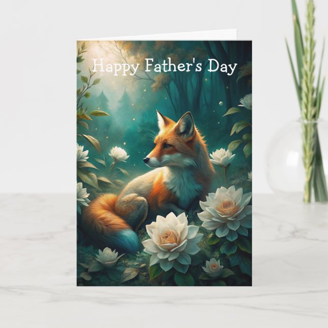 Cute Fox Father's Day Card (Front)