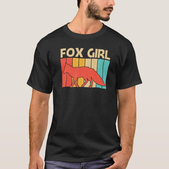Cute Fox For Girls Mom Vulpine Fox Wild Animal T-Shirt (Front)