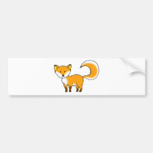 cute fox forest animal cartoon bumper sticker