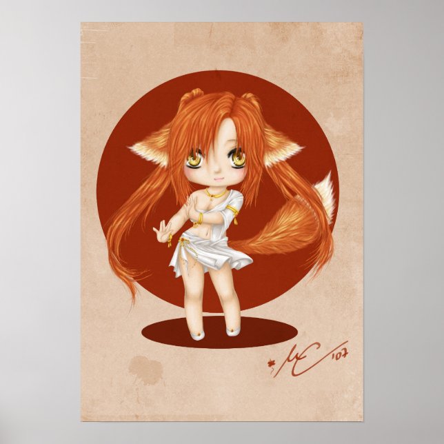 Cute Fox Girl Poster (Front)