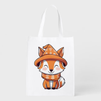 cute fox grocery bag
