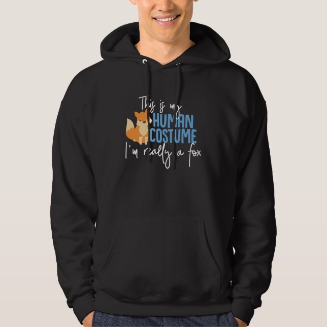 Cute Fox Human Costume For Girls And Boys Hoodie (Front)