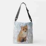 Cute Fox In Snow Tote at Zazzle