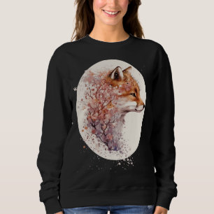 Cute Fox Japanese Cherry Blossom Sakura Sweatshirt