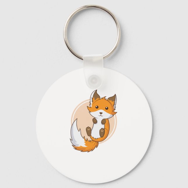 cute fox keychain (Front)