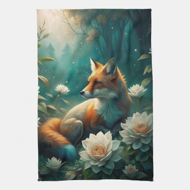 Cute Fox Kitchen Towel (Vertical)
