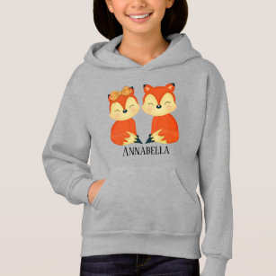 Kids fox sweatshirt Fox and snowflakes Fox print Original art work Cozy sweatshirt for boys and girls