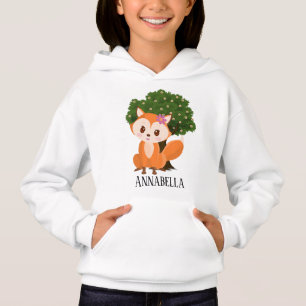 Cute fox lovers add text hoodie