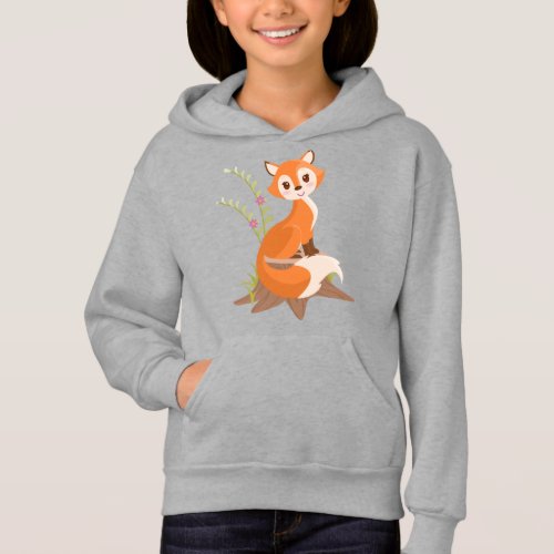 cute fox lovers girls hoodie