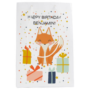 Cute Fox Modern Children's Party Gift Bag