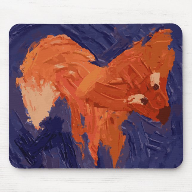 Cute Fox Mouse Pad (Front)