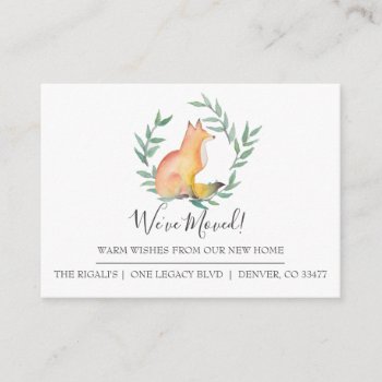 Cute Fox New Home Moving Announcement by VGInvites at Zazzle