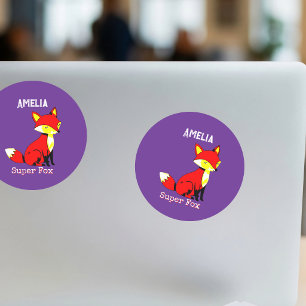 Cute Fox Personalized Sticker