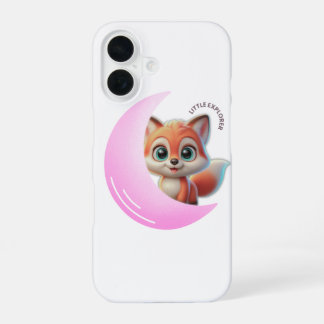 Cute Fox Pink Moon Case – Aesthetic Kawaii