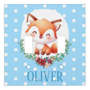 Cute Fox Polka Dot Elegant Light Switch Cover