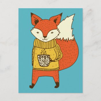 Cute Fox Postcard by PizzaRiia at Zazzle