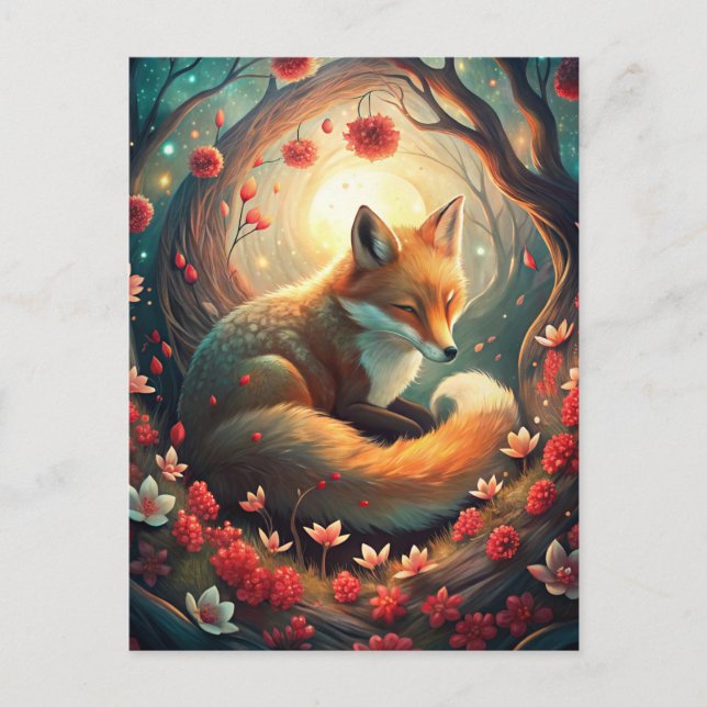 Cute Fox Postcard (Front)
