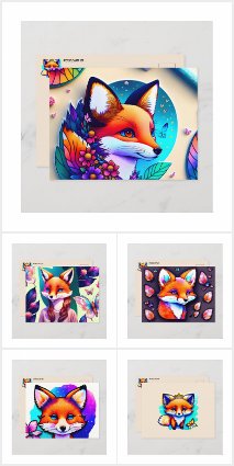 Cute fox, Postcrossing Postcards