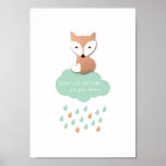 Cute Fox Poster at Zazzle