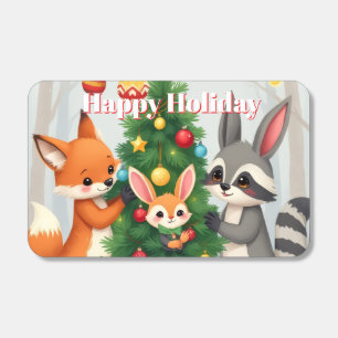 Cute Fox, Raccoon, & Bunny Christmas Keepsake Matchboxes