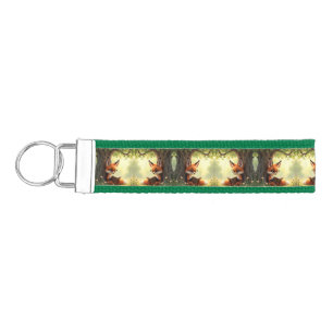 Cute fox reading a book, wrist keychain