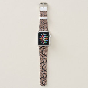 Cute fox seamless pattern, wolf hand drawn forest  apple watch band