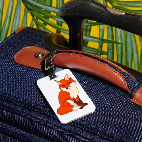 Cute Fox Sitting Luggage Tags