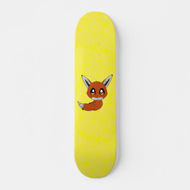 Cute fox skateboard deck (Front)