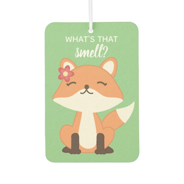 Cute Fox Sniffing the Air Freshener (Front)