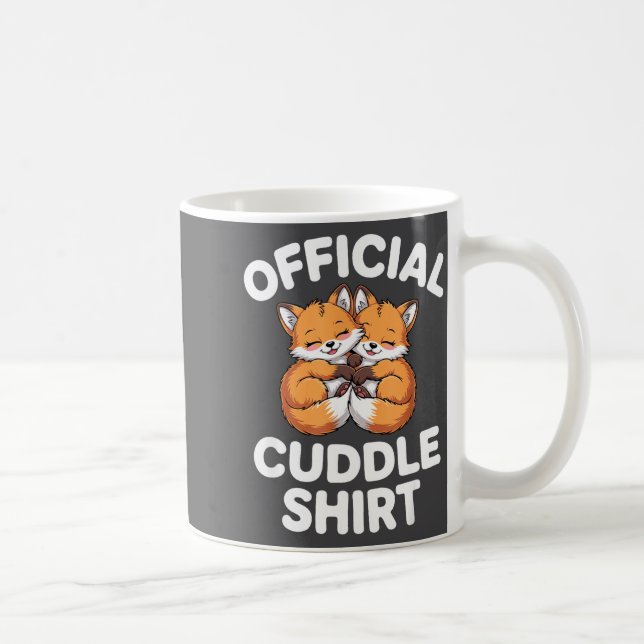 Cute Fox Snuggle Couple This Is My Cuddle  Coffee Mug (Right)