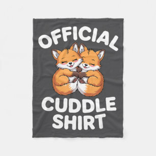 Cute Fox Snuggle Couple This Is My Cuddle Fleece Blanket