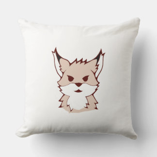 Cute fox throw pillow