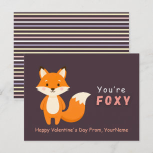 Cute Fox Valentine’s Day Card – You’re Foxy