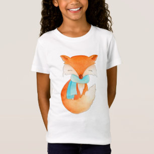 Cute fox watercolor whimsical art t-shirt