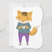 Cute fox with cup of tea (Front)