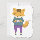 Cute fox with cup of tea (Back)