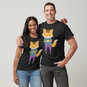Cute fox with cup of tea T-Shirt