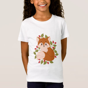 Cute fox with flowers T-Shirt