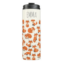 Cute Fox Woodland Autumn Forest Pattern