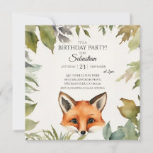 Cute Fox Woodland Birthday Party