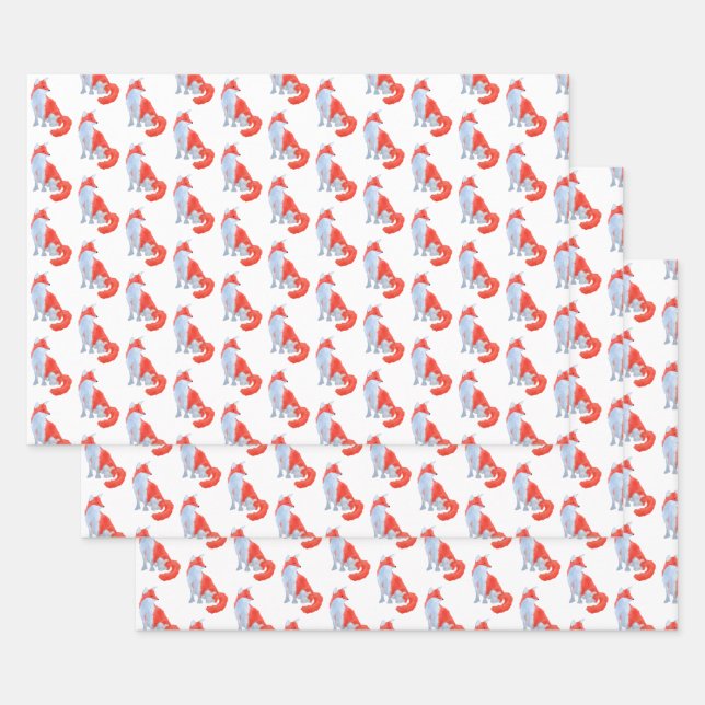 Cute Fox Wrapping Paper Sheets (Set)