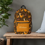 Cute Foxes Custom Name Printed Backpack<br><div class="desc">This cute backpack can be customized in any way you like!</div>