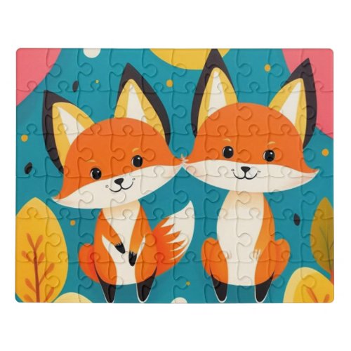 Cute Foxes Jigsaw Puzzle